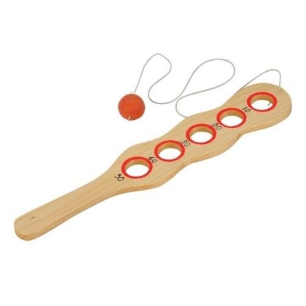 Flip stick paddle ball game